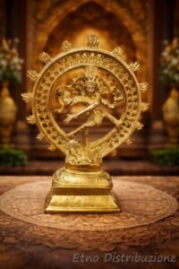 STATUA IN BRONZO SHIVA CON RUOTA