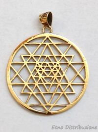 CIONDOLO OTTONE SRI YANTRA