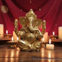STATUA IN BRONZO GANESH CM. 12X10