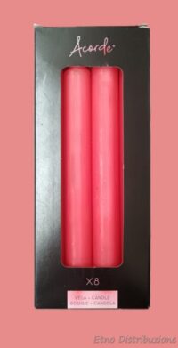 SET 8 CANDELE ROSSE 20 CM.