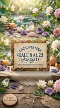 CHIUSURA ESTIVA DALL'8 AL 23 AGOSTO