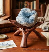CELESTITE SU BASE LEGNO PEZZO UNICO