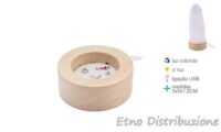 BASE LED USB IN LEGNO DIAM. 5