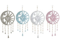 SOLE LUNA IN METALLO DA APPENDERE