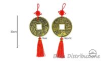 AMULETO FENG SHUI CON MONETA CM. 33