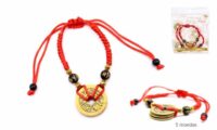 BRACCIALE ROSSO 5 MONETE FENG SHUI