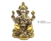 GANESH IN RESINA DORATO CM. 17.50