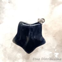 CIONDOLO STELLA SODALITE GANCIO ARGENTO