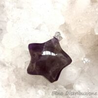 CIONDOLO STELLA AMETISTA GANCIO ARGENTO