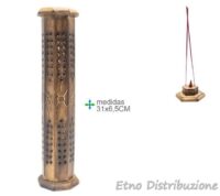 BRUCIA INCENSI A TORRE IN LEGNO