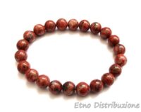 BRACCIALE GRANDE 8 MM DIASPRO ROSSO MACULATO